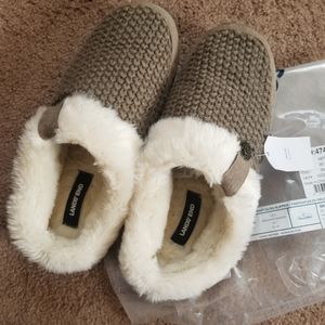 Lands End sweater clog slippers size 9